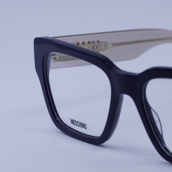 Moschino MOS645 0PJP 00 Eyeglasses Blue/Transparent 54mm Square Frame - Picture 3 of 10